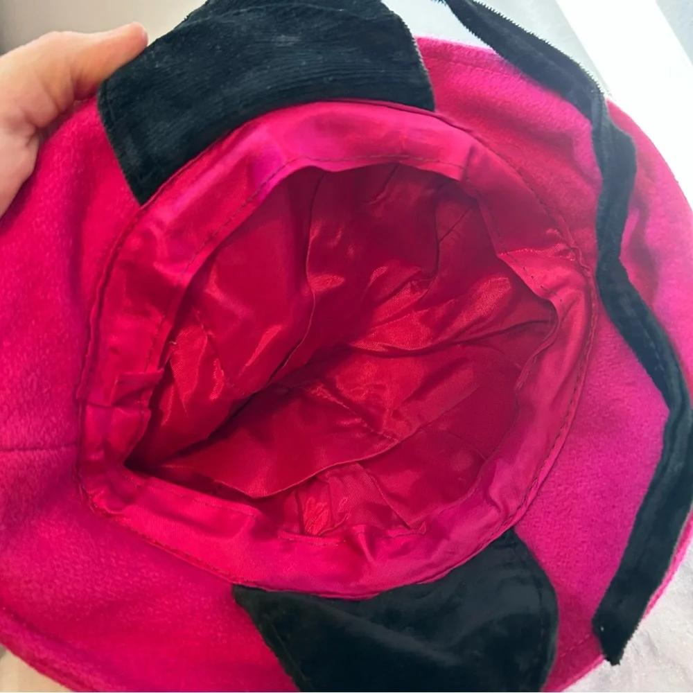 Vintage Kids Hat Pink and Black